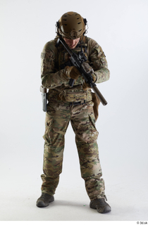  Photos Frankie Perry with AKM aiming gun shooting standing whole body 0008.jpg